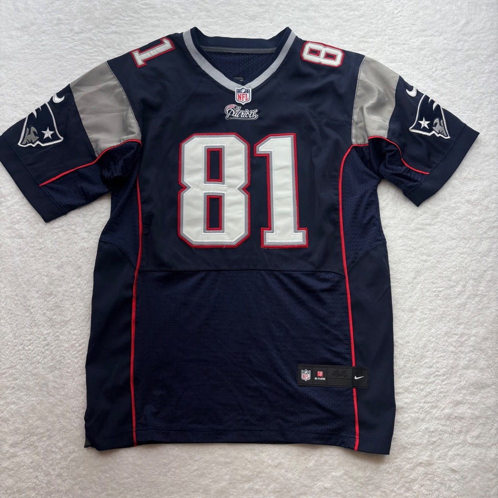 Nike NFL New England Patriots Aaron Hernandez 81 Stitched Jersey Navy Blue 44